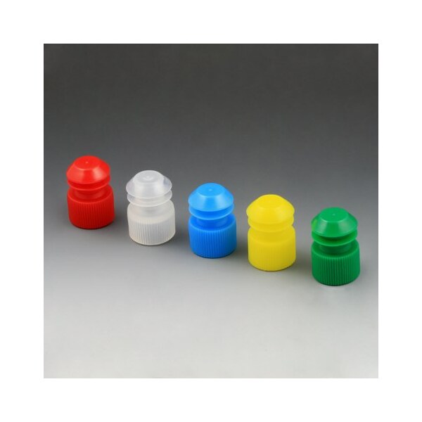 Globe Scientific Cap, Flange Plug, 17mm, for 17mm Tubes and 15mL Centrifuge Tubes, Blue, 1000PK 6263B - main